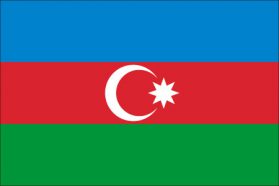 世界の国旗　ヨーロッパ諸国　アゼルバイジャン　/　AZERBAIDJAN　/　AZE