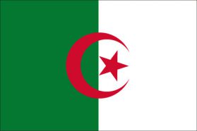 世界の国旗　アフリカ諸国　アルジェリア　/　ALGERIA　/　DZA