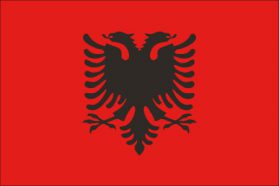 世界の国旗　ヨーロッパ諸国　アルバニア　/　ALBANIA　/　ALB