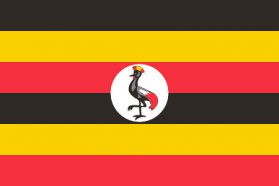 世界の国旗　アフリカ諸国　ウガンダ　/　UGANDA　/　UGA