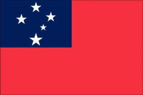 世界の国旗　大洋州諸国　サモア　/　INDEPENDENT STATE OF SAMOA　/　WSM