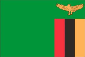 世界の国旗　アフリカ諸国　ザンビア　/　ZAMBIA　/　ZMB