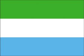 世界の国旗　アフリカ諸国　シエラレオネ　/　SIERRA LEONE　/　SLE