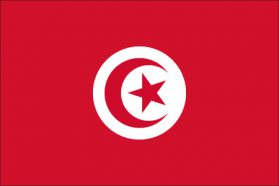 世界の国旗　アフリカ諸国　チュニジア　/　TUNISIA　/　TUN