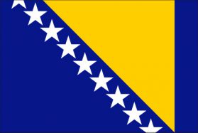世界の国旗　ヨーロッパ諸国　ボスニア・ヘルツェゴビナ　/　BOSNIA AND HERZEGOVINA　/　BIH