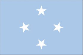 世界の国旗　大洋州諸国　ミクロネシア　/　MICRONESIA　/　FSM