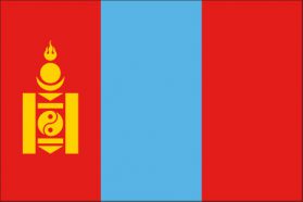 世界の国旗　アジア諸国　モンゴル　/　MONGOLIA　/　MNG