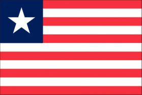 世界の国旗　アフリカ諸国　リベリア　/　LIBERIA　/　LBR