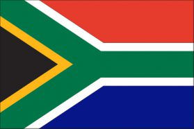 世界の国旗　アフリカ諸国　南アフリカ　/　SOUTH AFRICA　/　ZAF